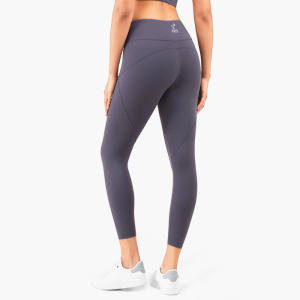 SALE-中強度 立體臀型縫線密袋高腰Legging【灰紫色】現貨