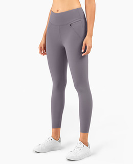 SALE-中強度 立體臀型縫線密袋高腰Legging【粉紫色】現貨