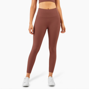 SALE-中度羅紋運動外搭多用 LEGGING【咖啡色】