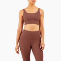 SALE-中度羅紋運動外搭美背Bra【咖啡色】_1