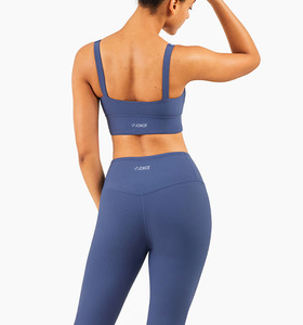 SALE-中度羅紋運動外搭美背Bra【墨水藍】