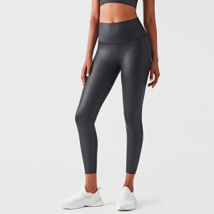 SALE-新款 |  中度 神秘奢華皮紋 無側縫線 高腰LEGGING【皮紋黑】