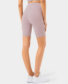 SALE-高强度 春夏4分 健身瑜珈單車短褲 LEGGING【淺粉紫】