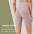 SALE-高强度 春夏4分 健身瑜珈單車短褲 LEGGING【淺粉紫】_4