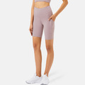 SALE-高强度 春夏4分 健身瑜珈單車短褲 LEGGING【淺粉紫】_1