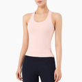 SALE-新款 | 春夏 裸感高彈性Y字收背 運動上衣 Tank Top【粉霧色】