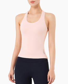 SALE-新款 | 春夏 裸感高彈性Y字收背 運動上衣 Tank Top【粉霧色】