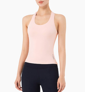 SALE-新款 | 春夏 裸感高彈性Y字收背 運動上衣 Tank Top【粉霧色】