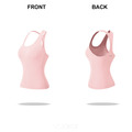 SALE-新款 | 春夏 裸感高彈性Y字收背 運動上衣 Tank Top【粉霧色】_6