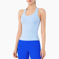 SALE-新款 | 春夏 裸感高彈性Y字收背 運動上衣 Tank Top【淺粉藍】_1