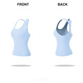 SALE-新款 | 春夏 裸感高彈性Y字收背 運動上衣 Tank Top【淺粉藍】_6