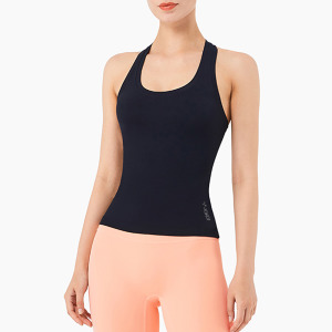 SALE-新款 | 春夏 裸感高彈性Y字收背 運動上衣 Tank Top【黑色】