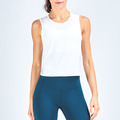 SALE-新款 | 春夏 裸感高彈性外搭 運動罩衫 Tank Top【白色】