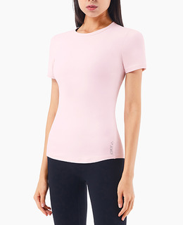 SALE-春夏 裸感高彈性 短袖上衣 Short Sleeve【玫瑰粉】