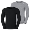(男)【ODLO】機能保暖型銀離子長袖保暖內衣-黑/灰 152022-15000/152022-15700