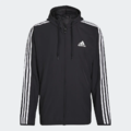 (男)【愛迪達ADIDAS】ESSENTIALS 連帽夾克外套-黑/白 GV5256/H14625_1