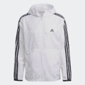 *出清特惠*(男)【愛迪達ADIDAS】3-STRIPES WINDBREAKER 連帽風衣外套-白/黑 GQ0602_1