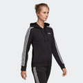 過季出清(女)【愛迪達ADIDAS】ESSENTIALS 3-STRIPES HOODIE 連帽外套-黑 DP2419_4