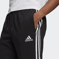 (男)【愛迪達ADIDAS】ESSENTIALS FLEECE TAPERED ELASTIC CUFF 3-STRIPES 長褲-黑/白條 GK8822_6