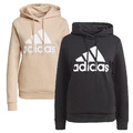 過季出清(女)【愛迪達ADIDAS】ESSENTIALS 長袖連帽上衣-黑白/淡粉紅 GL0653 / H07891