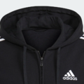 (男)【愛迪達ADIDAS】ESSENTIALS FLEECE 3-STRIPES FULL-ZIP HOODIE 連帽夾克/外套-黑 GK9051_2