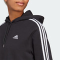 (女)【愛迪達ADIDAS】ESSENTIALS 3-STRIPES 長袖連帽上衣-黑 IC8767_6