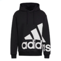 *過季出清*(男)【愛迪達ADIDAS】ESSENTIALS GIANT LOGO 長袖抓絨連帽上衣-黑 HL6925