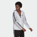 *過季出清*(女)【愛迪達ADIDAS】ESSENTIALS 3-STRIPES WINDBREAKER 連帽風衣外套-白黑 H10243_4