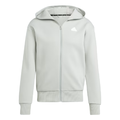 (中性)【愛迪達ADIDAS】FUTURE ICONS BADGE OF SPORT FULL-ZIP HOODIE連帽衫-淺灰色 IJ8842