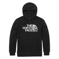 *過季出清*(男)【THE NORTH FACE】山峰LOGO寬鬆連帽長袖大學T-黑色 NF0A7QUVJK3
