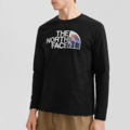 *過季出清*(男)【THE NORTH FACE】純棉品牌戶外印花寬鬆長袖上衣-黑色 NF0A7QUYJK3_1