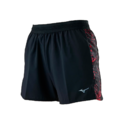 (女)【美津濃MIZUNO】 路跑短褲-黑紅 J2TBB26196