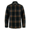 (男)【北極狐Fjallraven】Singi Flannel Overshirt M 法蘭絨長袖襯衫-深藍/棕 12600226-555-265
