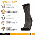 【UphillSport】NAPA H5 專業登山羊毛襪-黑灰 NUP8392-0800_2