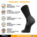 【UphillSport】OPERATOR H3 軍用級舒適厚襪-黑色 NUP8892-7500_2