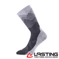 【LASTING 捷克】美麗諾羊毛中筒健行襪-灰黑 LT-FWR-GB_1