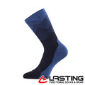 【LASTING 捷克】美麗諾羊毛中筒健行襪-深藍 LT-FWR-NV_1