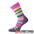 【LASTING 捷克】美麗諾羊毛中筒健行襪-粉紅 LT-WLI468_1