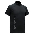 (男)【mont-bell】Cool Light Short Sleeve Zip Shirt 半門襟短袖上衣-炭黑 1114452CHBK