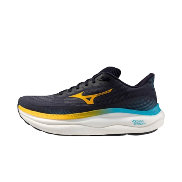 (男)【美津濃MIZUNO】WAVE SKY 9 慢跑鞋-丈青/黃 J1GC250201
