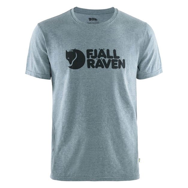 (男)【北極狐Fjallraven】Logo T Shirt M 短袖T恤-大叔藍/麻花 87310-520-999