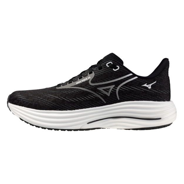 (男)【美津濃MIZUNO】WAVE RIDER 29 4E超寬楦慢跑鞋-黑白 J1GC250402