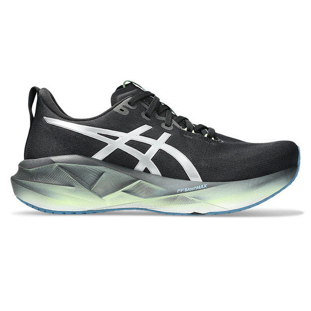 (男)【亞瑟士ASICS】 NOVABLAST 5 LUXE 白金系列彈力慢跑鞋-黑銀色 1011C031-001