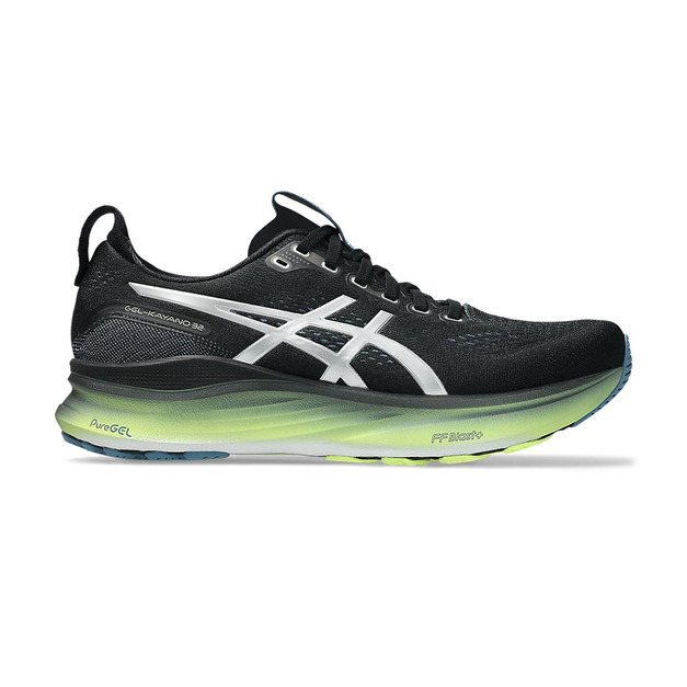(男)【亞瑟士ASICS】GEL-KAYANO 32 LUXE 男款 白金系列 支撐慢跑鞋-黑銀色 1011C130-001
