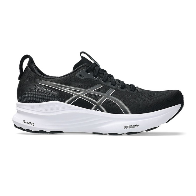(女)【亞瑟士ASICS】GEL-KAYANO 32 (D) 寬楦支撐慢跑鞋-黑白 1012B839-002