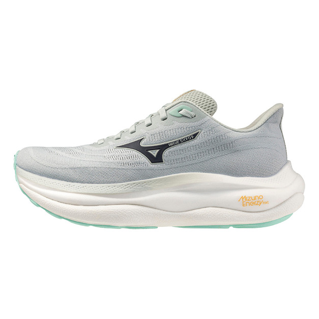 (女)【美津濃MIZUNO】WAVE SKY 9 超寬楦慢跑鞋-淺綠 J1GD251223