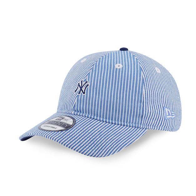 【New Era】NEW YORK YANKEES PATCHWORK BLUE 9TWENTY SMALL CAP紐約洋基棒球帽-藍白條紋 NE14700427