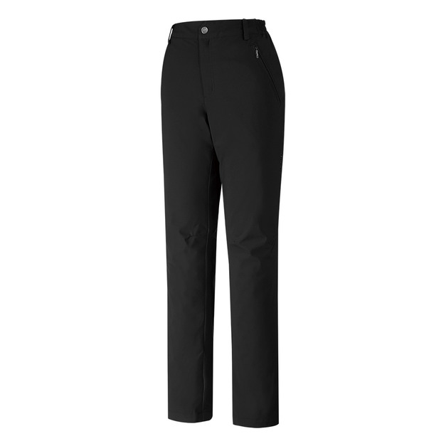 (女)【山林】彈性防風防潑小直筒長褲-黑色 M12S18-01