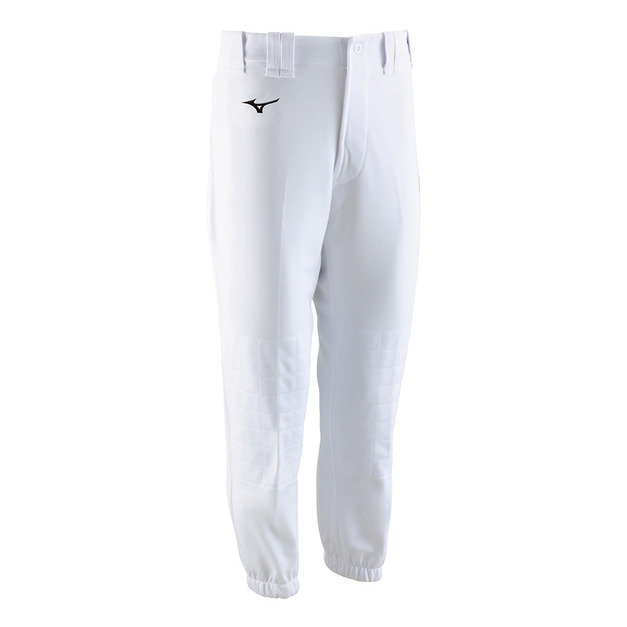 (男)【美津濃MIZUNO】棒壘褲七分-白 12TDBM0201