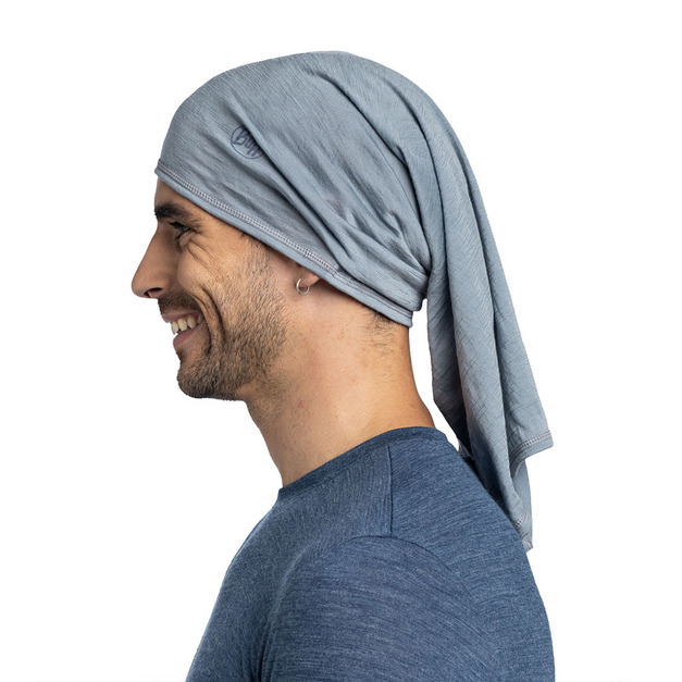 【BUFF】舒適素面125gsm美麗諾羊毛頭巾-礦石灰藍/潮水綠/午夜藍 BF113010